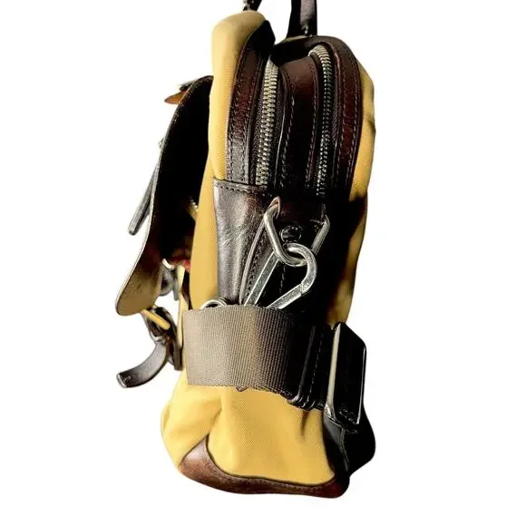 Vintage Tumi Townhouse Sloane Briefcase Khaki/Leather Classic Preppy Excellent - Picture 2 of 13